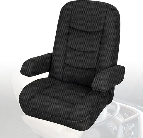 ESMING 2-Piece RV Seat Covers for Captain Chairs with Armrest Protectors, Universal Fit for Class A Motorhome Seats, Breathable Mesh Knit Fabric & Enhanced Padding for Comfort and Durability - Black in Saudi Arabia