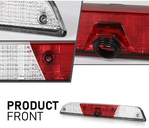 ALLGOOD LED Third 3rd Brake Light w/Camera Compatible with Ford F250 F350 Super Duty 2017-2022 Clear & Red Lens Chrome Housing in Kuwait