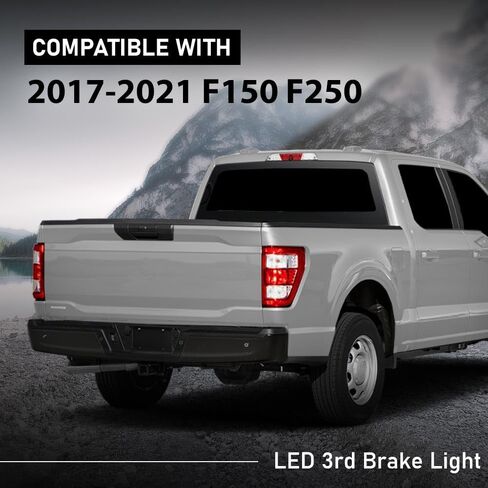 ALLGOOD LED Third 3rd Brake Light w/Camera Compatible with Ford F250 F350 Super Duty 2017-2022 Clear & Red Lens Chrome Housing in Kuwait
