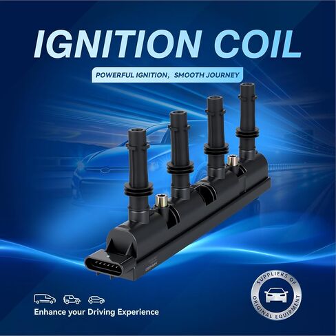 UF669 Ignition Coil with Spark Plug suit for 1.4L turbo Chevy Cruze Sonic Trax Volt ELR Encore 2011 2012 2013 2014 2015 2016 2017 2018 2019 2020 55577898 55579072 25198623 1208096 1208092 7Pins in Saudi Arabia
