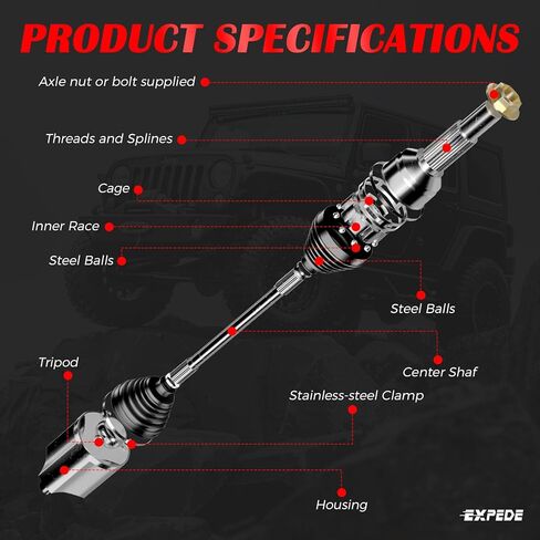 CV Axle Shaft Assembly Front Right Compatible with Dodge Caliber 2007-2012, Jeep Compass 2007-2017, Jeep Patriot 2007-2017 Front Right Passenger Side CV Axles Joint in Kuwait
