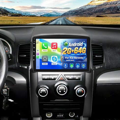 [4+64G] NHOPEEW Car Radio for Kia Sorento 2009-2012(Only for Manual A/C) - Wireless Carplay and Android Auto - 10 Inch Touchscreen Android Car Stereo - GPS/EQ Audio/WiFi/SWC + AHD Backup Camera in Saudi Arabia