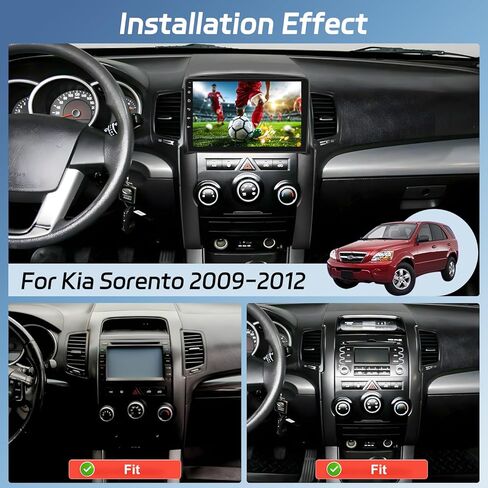 [4+64G] NHOPEEW Car Radio for Kia Sorento 2009-2012(Only for Manual A/C) - Wireless Carplay and Android Auto - 10 Inch Touchscreen Android Car Stereo - GPS/EQ Audio/WiFi/SWC + AHD Backup Camera in Saudi Arabia