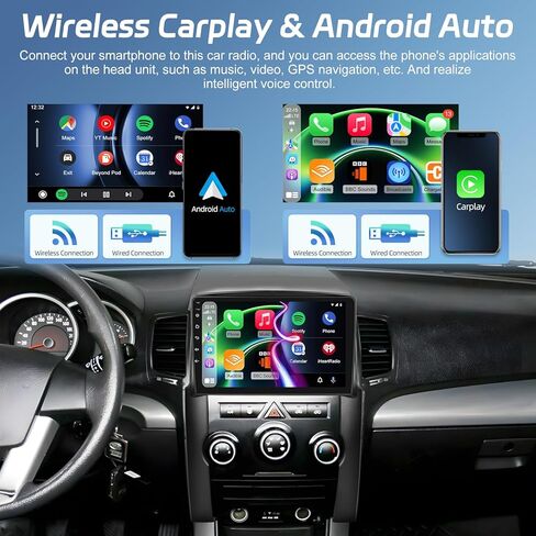 [4+64G] NHOPEEW Car Radio for Kia Sorento 2009-2012(Only for Manual A/C) - Wireless Carplay and Android Auto - 10 Inch Touchscreen Android Car Stereo - GPS/EQ Audio/WiFi/SWC + AHD Backup Camera in Saudi Arabia