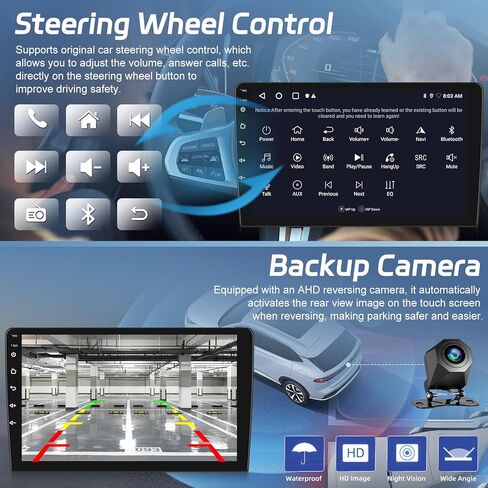 [4+64G] NHOPEEW Car Radio for Kia Sorento 2009-2012(Only for Manual A/C) - Wireless Carplay and Android Auto - 10 Inch Touchscreen Android Car Stereo - GPS/EQ Audio/WiFi/SWC + AHD Backup Camera in Saudi Arabia