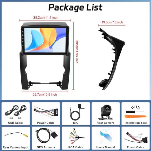 [4+64G] NHOPEEW Car Radio for Kia Sorento 2009-2012(Only for Manual A/C) - Wireless Carplay and Android Auto - 10 Inch Touchscreen Android Car Stereo - GPS/EQ Audio/WiFi/SWC + AHD Backup Camera in Saudi Arabia
