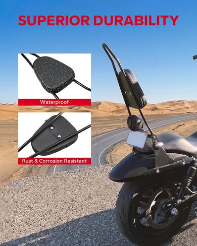 مسند ظهر للركاب قابل للفصل من Amazicha، مسند ظهر Sissy Bar مناسب لـ Harley Davidson 2004-2024 Sportster XL1200 XL883 Superlow Iron 48، أسود in Kuwait