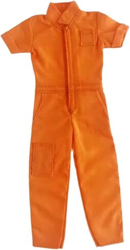1/12 Scale Doll Jumpsuit for 6 Inch Action Figures - Orange Overalls Bodysuit Cosplay Fashion Accessory in Kuwait