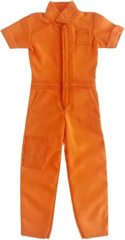 1/12 Scale Doll Jumpsuit for 6 Inch Action Figures - Orange Overalls Bodysuit Cosplay Fashion Accessory in Kuwait