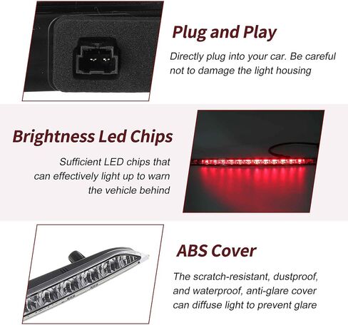 LED Third Brake Light for Ford Edge 2015-2024 No.FT4Z-13A613-A/923-133 Clear 3rd High Mounted Stop Lamp Rear Center High Level Brake Light FT4Z13A613A in Kuwait