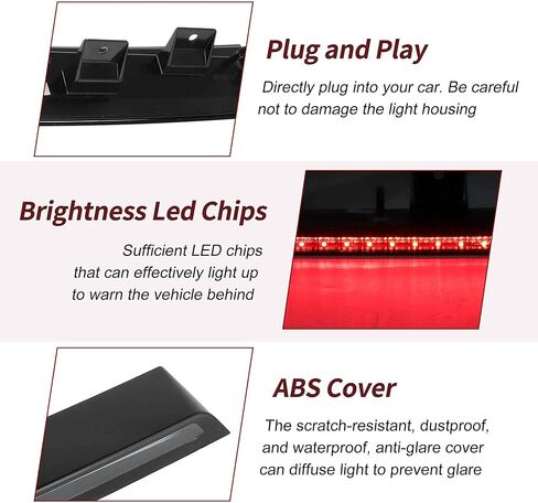 JL1Z-13A613-C LED Third Brake Light for Ford Expedition Explorer 2020-2024 923-300 Red 3rd High Mounted Stop Lamp for Lincoln Navigator Rear Center High Level Brake Light in Kuwait