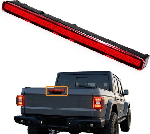 FUSCH Third 3rd Brake Light Center High Mount Stop Light Compatible with Jeep Gladiator 2020-2025 Replace# 68338388AC 923-297 in Kuwait