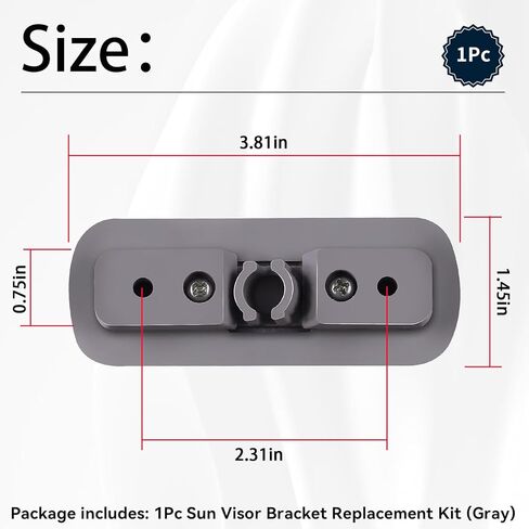 XTPTFABS 1Pc Sun Visor Bracket Replacement Kit (Gray) Compatible with 2004-2011 Chevrolet Colorado and GMC Canyon, for Driver Passenger Sunshade (1) in Kuwait
