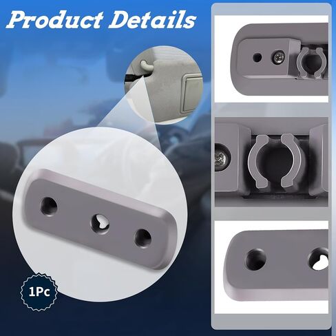 XTPTFABS 1Pc Sun Visor Bracket Replacement Kit (Gray) Compatible with 2004-2011 Chevrolet Colorado and GMC Canyon, for Driver Passenger Sunshade (1) in Kuwait