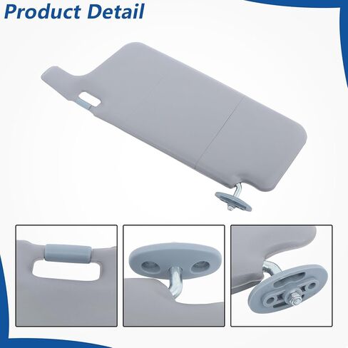 WFLNHB Sun Visor Driver Side and Passenger Side with Mirror Gray Replacement for Honda Civic 1996-2001 in Kuwait