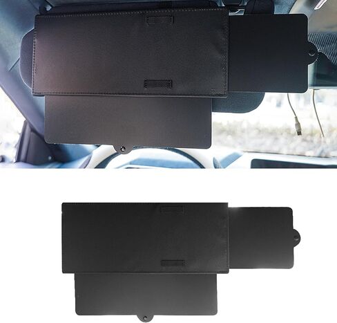 Car Sun Visor Extender, Clip-On Visor Extender Attachment, Anti-Glare Side Sun Blocker for Car Truck SUV, Universal Car Interior Sun Protection (Black) in Saudi Arabia