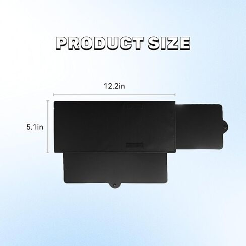 Car Sun Visor Extender, Clip-On Visor Extender Attachment, Anti-Glare Side Sun Blocker for Car Truck SUV, Universal Car Interior Sun Protection (Black) in Saudi Arabia