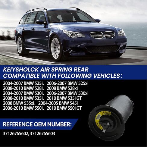 زنبرك هوائي خلفي متوافق مع BMW 5-Series (E61) Touring Wagon 2003-2010 OEM استبدال 37126765602، 37126765603 in Kuwait