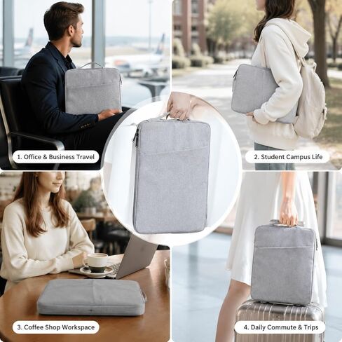 Laptop Sleeve With Handle, Shockproof Notebook Carrying Bag For 13-14 Inch Laptops Tablets in Kuwait