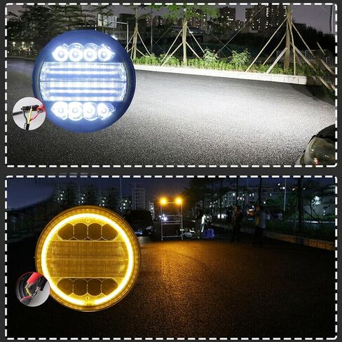 4 PCS LED Work Light 72W, Round Spot and Flood Combo Beam LED Light Bar with Flash Strobe Function Fit for Trucks Boat Motorcycles SUV ATV IP68 Waterproof in Kuwait