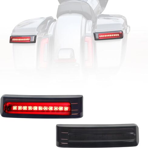 LED Saddlebag Tail Light Compatible With CVO Road Street Glide 2023-2025, Side Luggage Run Brake Turn Signal Lamp LED Tail Light for Harley FLHX FLTRX FLTRXSTSE 2024-2025 (Smoked) in Kuwait