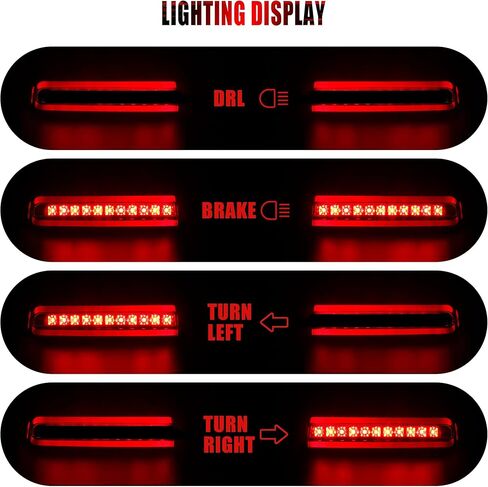 LED Saddlebag Tail Light Compatible With CVO Road Street Glide 2023-2025, Side Luggage Run Brake Turn Signal Lamp LED Tail Light for Harley FLHX FLTRX FLTRXSTSE 2024-2025 (Smoked) in Kuwait