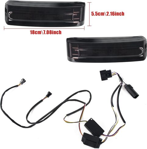 LED Saddlebag Tail Light Compatible With CVO Road Street Glide 2023-2025, Side Luggage Run Brake Turn Signal Lamp LED Tail Light for Harley FLHX FLTRX FLTRXSTSE 2024-2025 (Smoked) in Kuwait