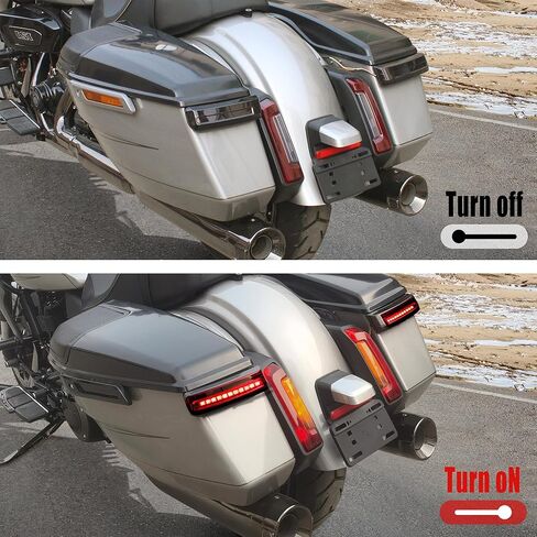 LED Saddlebag Tail Light Compatible With CVO Road Street Glide 2023-2025, Side Luggage Run Brake Turn Signal Lamp LED Tail Light for Harley FLHX FLTRX FLTRXSTSE 2024-2025 (Smoked) in Kuwait