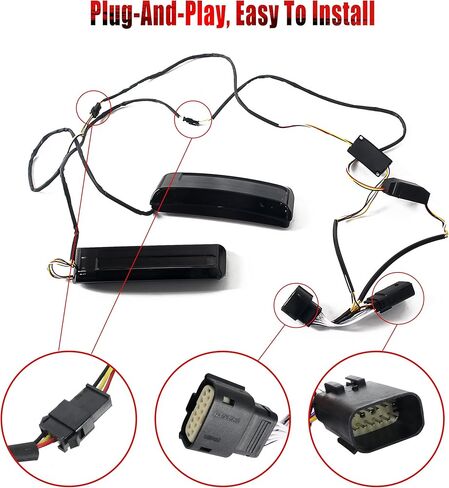 LED Saddlebag Tail Light Compatible With CVO Road Street Glide 2023-2025, Side Luggage Run Brake Turn Signal Lamp LED Tail Light for Harley FLHX FLTRX FLTRXSTSE 2024-2025 (Smoked) in Kuwait