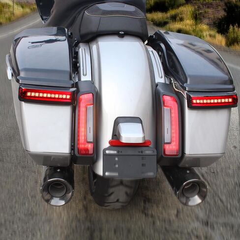 LED Saddlebag Tail Light Compatible With CVO Road Street Glide 2023-2025, Side Luggage Run Brake Turn Signal Lamp LED Tail Light for Harley FLHX FLTRX FLTRXSTSE 2024-2025 (Smoked) in Kuwait