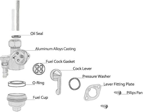 Compatible with Fuel Valve Petcock Replace for Honda CL175 CB350 CL350 SL350 CB360 CL360 CB450 CL450 in Saudi Arabia