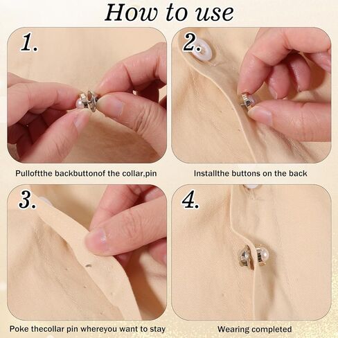 30 Pcs No Sew Brooch Buttons, Invisible Cover Up Pins Buttons Pearl Blouse Modesty Pins Rhinestone Modesty Clips for Women Shirt Dress Blouse Shawl in Kuwait