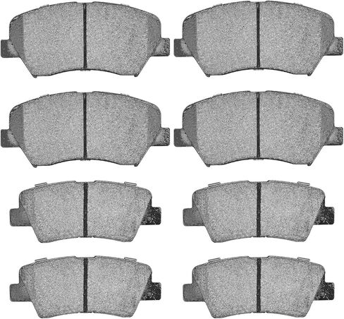JLEO Front Rear Ceramic Brake Pads Sets for 2013-2014 Hyundai Elantra Coupe Gt Veloster, for 2014-2016 Kia Forte Koup Forte5 8pcs D1543 D1544 in Kuwait