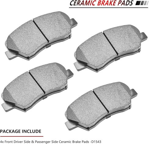 JLEO Front Rear Ceramic Brake Pads Sets for 2013-2014 Hyundai Elantra Coupe Gt Veloster, for 2014-2016 Kia Forte Koup Forte5 8pcs D1543 D1544 in Kuwait