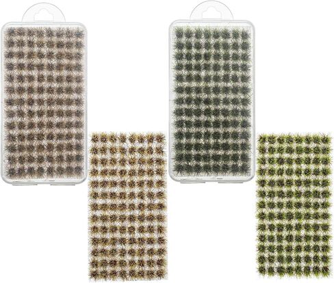 Static Grass Tufts - Model Terrain Scenery for Dioramas, Train Layouts, Architecture Models, Miniature Landscapes with Two Colors (208 Pieces) in Saudi Arabia