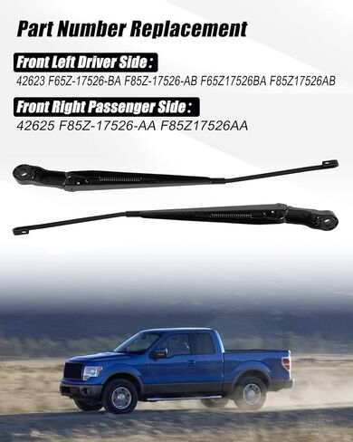 42623 42625 2 Pcs Windshield Wiper Arm Left & Right Fit for Ford F-150 F-250 Expedition Lobo 1998 1999 2000 2001 2002 2003 2004 Lincoln Blackwood Navigator 1998-2002 in Kuwait