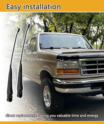 1 Pair Front Windshield Wiper Arm Compatible with 1980-1996 Ford Bronco, F-100, F-150, F-250, F-350, F-Super Duty, Direct Replacement for 42847, E7TZ17526B in Saudi Arabia
