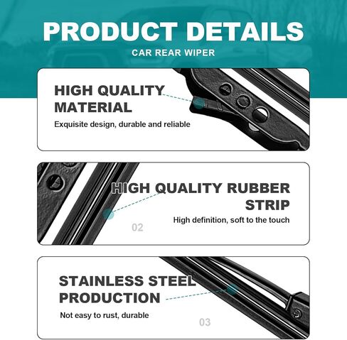 Pleoos 5019265AA Rear Windshield Wiper Arm Assembly Compatible with 2001-2003 Voyager,2001-2007 Caravan,2003-2008 PT Cruiser Rear Window Wiper Arm in Saudi Arabia