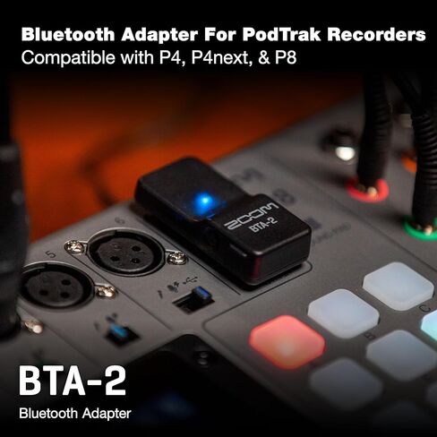 Zoom BTA-2 Bluetooth Adapter for PodTrak P4 and PodTrak P8, wirelessly connect phone to record remote interviews in Saudi Arabia