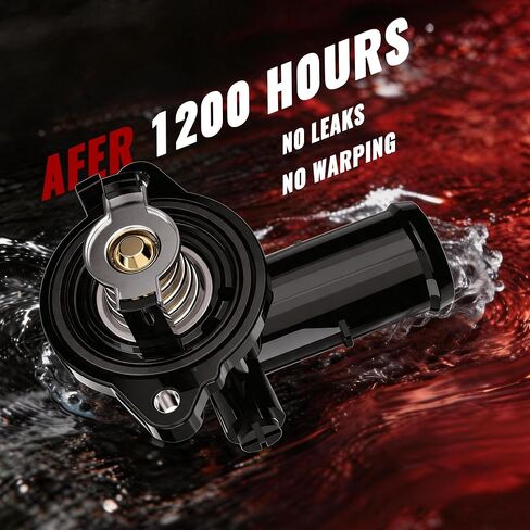 Thermostat Housing Assembly Engine Coolant Compatible with 2011-2015 Jeep Grand Cherokee, 2011-2015 Dodge Durango, 2012-2017 Wrangler, 2018 Wrangler JK, 3.6L, Replaces 5184651AG 5184651AH in Kuwait