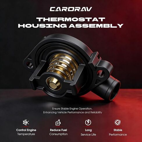 Thermostat Housing Assembly Engine Coolant Compatible with 2011-2015 Jeep Grand Cherokee, 2011-2015 Dodge Durango, 2012-2017 Wrangler, 2018 Wrangler JK, 3.6L, Replaces 5184651AG 5184651AH in Kuwait