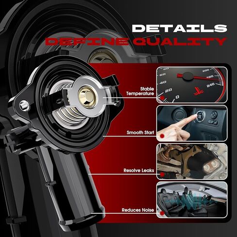 Thermostat Housing Assembly Engine Coolant Compatible with 2011-2015 Jeep Grand Cherokee, 2011-2015 Dodge Durango, 2012-2017 Wrangler, 2018 Wrangler JK, 3.6L, Replaces 5184651AG 5184651AH in Kuwait