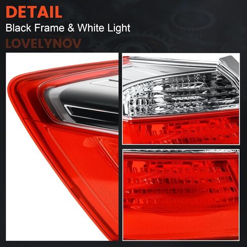 Tail Lights Outer Compatible with 2013 2014 2015 Honda Accord LX EX Sport Sedan 4 Door Halogen Type Brake Rear Lamp Taillights Replacement for 33500T2AA01 HO2805101 in Saudi Arabia