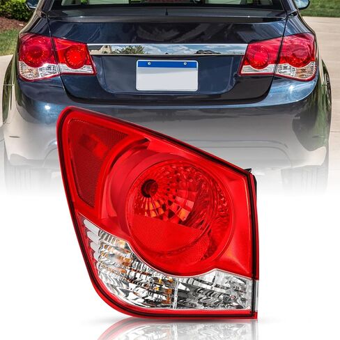 ضوء خلفي JSBOYAT يناسب 2011-2015 Chevy Cruze 2016 مجموعة الضوء الخلفي الخارجي المحدود هالوجين الضوء الخلفي OE مصباح خلفي للفرامل بديل مباشر مع لمبة LH جانب السائق الأيسر in Kuwait