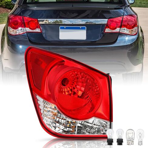 ضوء خلفي JSBOYAT يناسب 2011-2015 Chevy Cruze 2016 مجموعة الضوء الخلفي الخارجي المحدود هالوجين الضوء الخلفي OE مصباح خلفي للفرامل بديل مباشر مع لمبة LH جانب السائق الأيسر in Kuwait