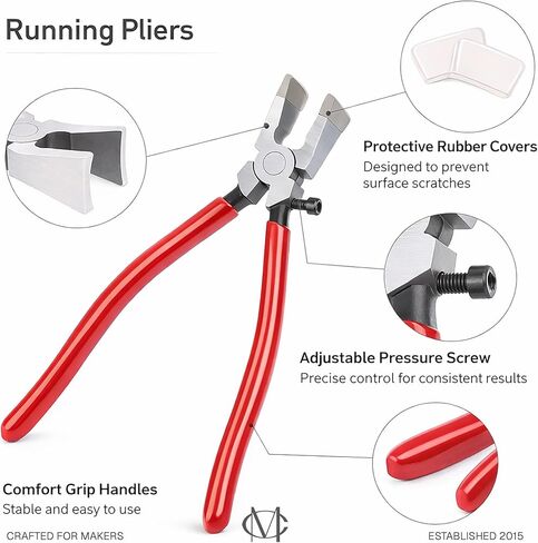 CRAFTMEMORE Key Fob Hardware Set with Running Pliers, 1 Inch, 40 Pieces in 5 Finishes for Keychain, Wristlet, Lanyard Making in Kuwait
