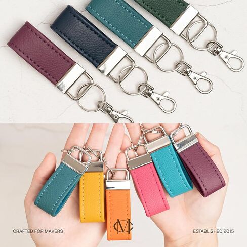 CRAFTMEMORE Key Fob Hardware Set with Running Pliers, 1 Inch, 40 Pieces in 5 Finishes for Keychain, Wristlet, Lanyard Making in Kuwait