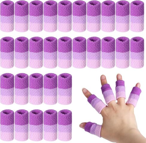 30PCS Crochet Finger Guard, Compression Crochet Finger Sleeves, Elastic Knitting Finger Protector, Breathable Protectors Thumb Splint Brace for Writing, Arthritis Pain Relief, Basketball Sport in Saudi Arabia