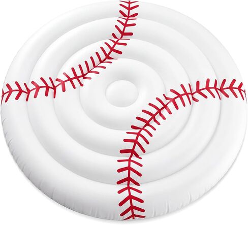 Blueweenly Inflatable Baseball Ride-on Pool Float 5.25 ft Extra-Large Sport Theme Blow up Pool Float Summer Floaty Party Lounge Raft for Beach Swimming Adults in Kuwait