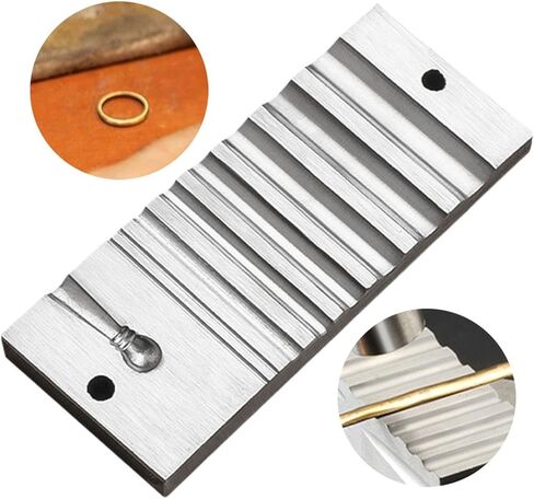 Die Block, Half Round Grooves and Groove, Jewelry Making Block, Metal Forming Block for Bracelets, Style A in Kuwait